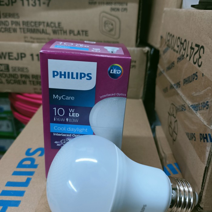 lampu led LED bulb 10 Watt Philips cool daylight(U8T0) lampu led murah lampu tidur aesthetic lampu t
