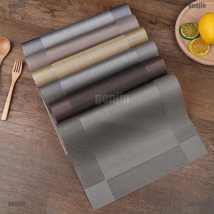 

Terlaris Vbn 6 Pcs Placemats Place Mat Non-Slip Washable Table Mats Pvc Heat