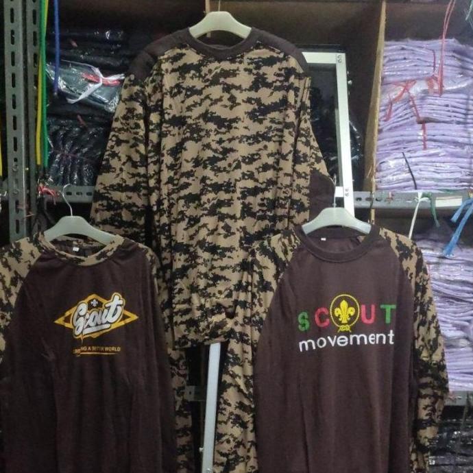 kaos lapangan loreng Pramuka size jumbo 5L Non COD