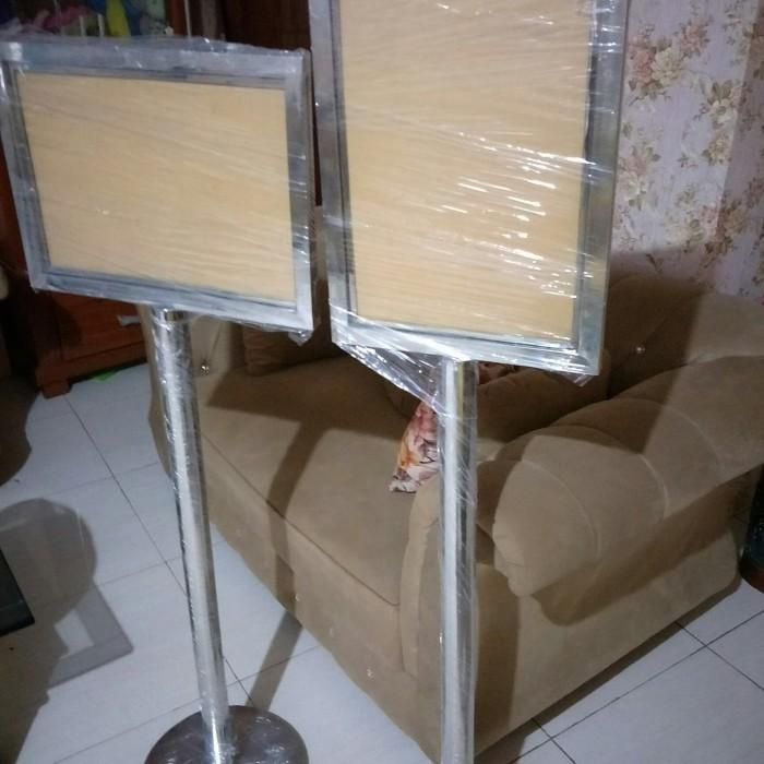 

Terlaris Standing Display A3 S.Steel Tiang Portable