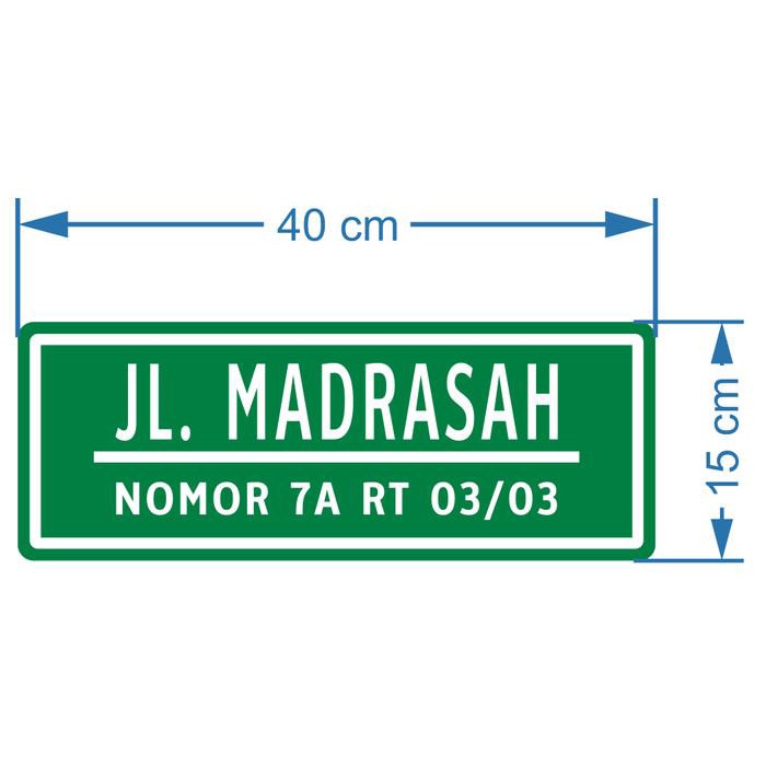 

Terlaris Rambu Papan Nama Jalan 40Cm X 15Cm - Plat Alumunium Sticker Reflective