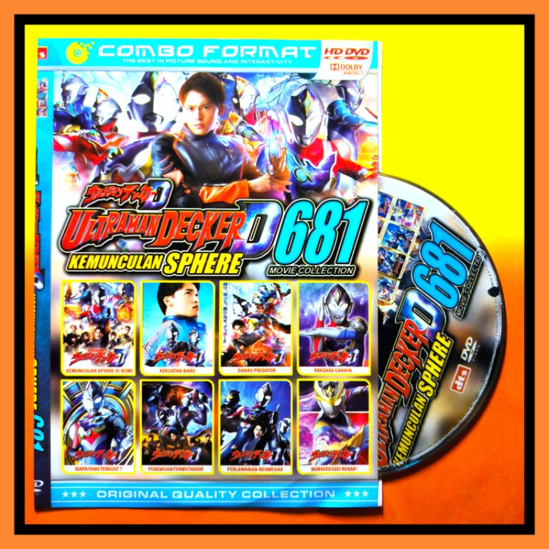Kaset Film Kartun Anak Koleksi Ultraman Decker 681 Bahasa Indonesia 8in1