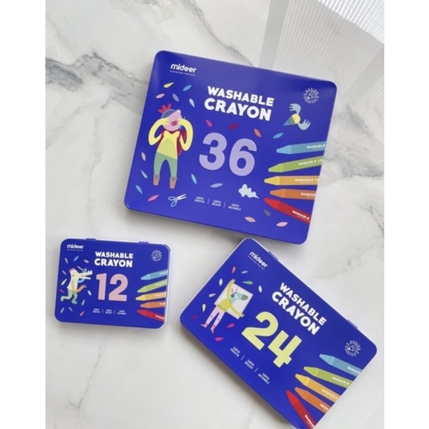 

Terlaris Mideer Washable Crayon 12 24 36 Colours Warna Menggambar Mewarn