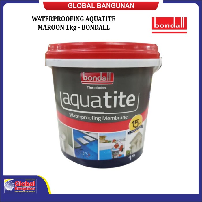 WATERPROOFING AQUATITE MAROON 1kg - BONDALL