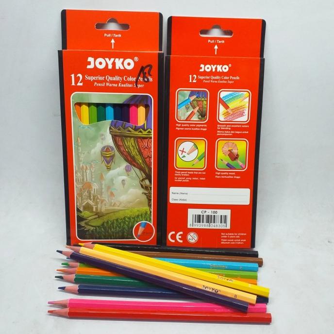 

;&;&;&;&] pensil warna joyko isi 12 panjang 17.5 cm