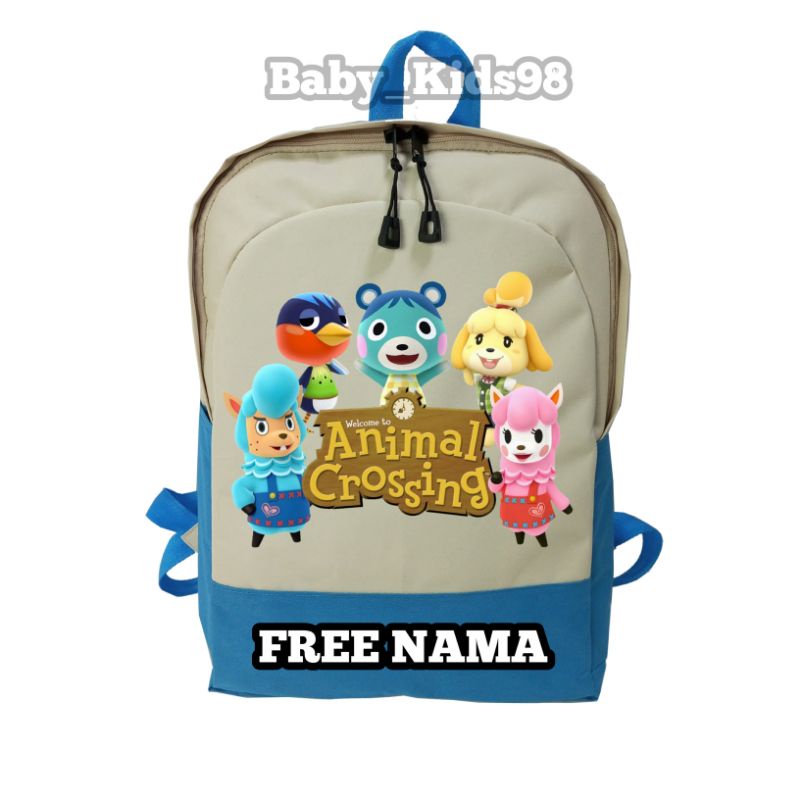 TAS ANAK SEKOLAH ANIMAL CROSSING TERBARU FREE NAMA
