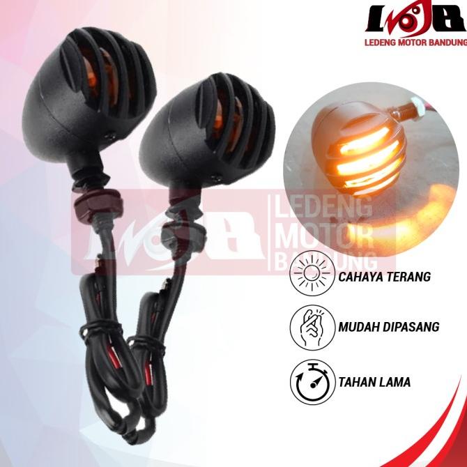 Lampu Sein Mini CB 100 klasik Retro Riting Variasi Motor Japan Style sparepart 54PR23