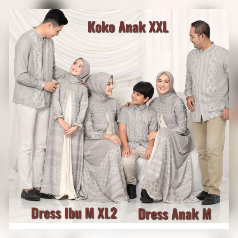 (Siap Kirim) Khalisa Dress Family Set Javina Official