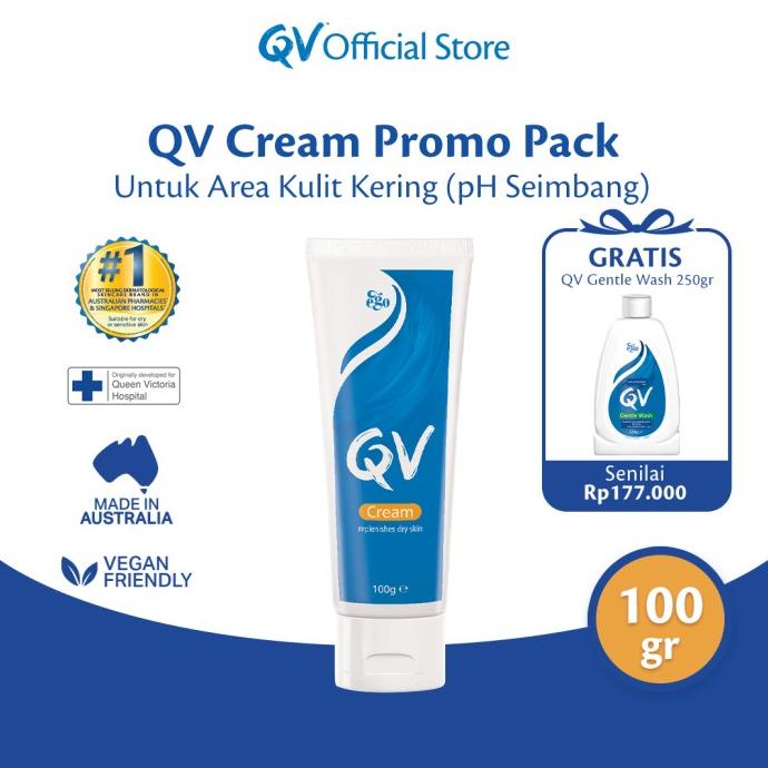 QV Cream 100g Free QV Gentle Wash 250ml