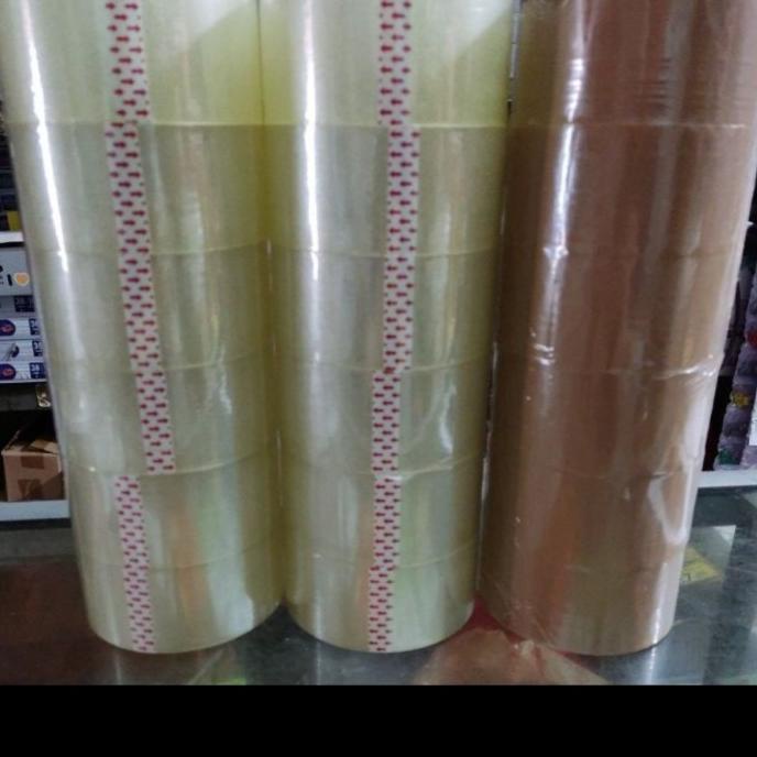 

JUAL Lakban Bening/Coklat 100 Yard Full isi 6 Rol