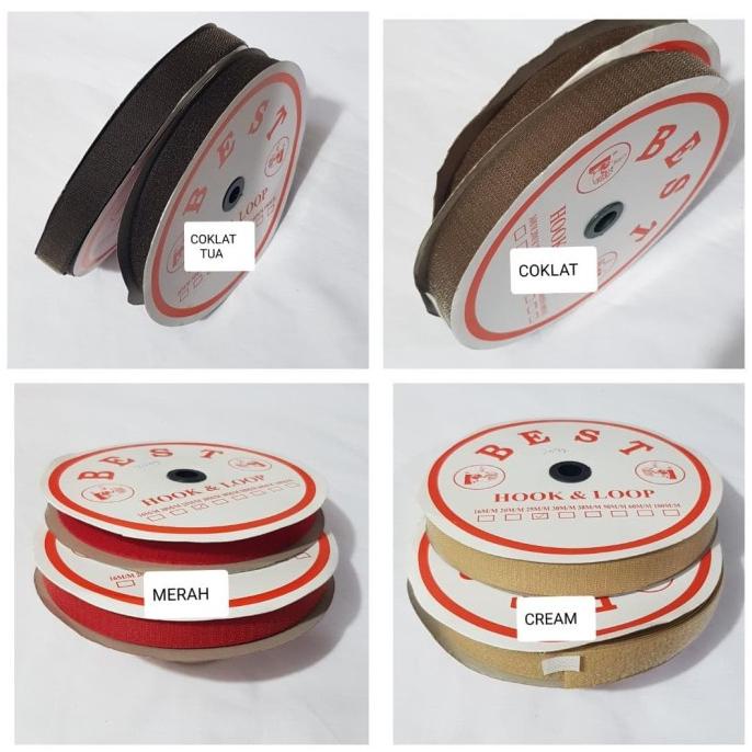 

HOT PROMO PEREKAT NILON TAPE VELCRO LEBAR 2,5CM WARNA WARNI