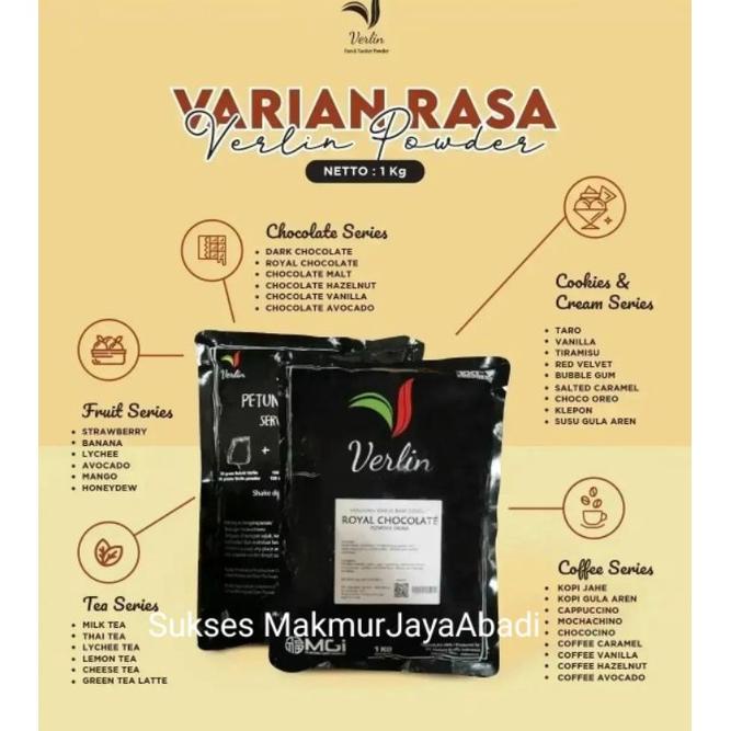 

BISA COD - Verlin powder drink. Minuman serbuk kemasan 1 kg. Enak dan . .,