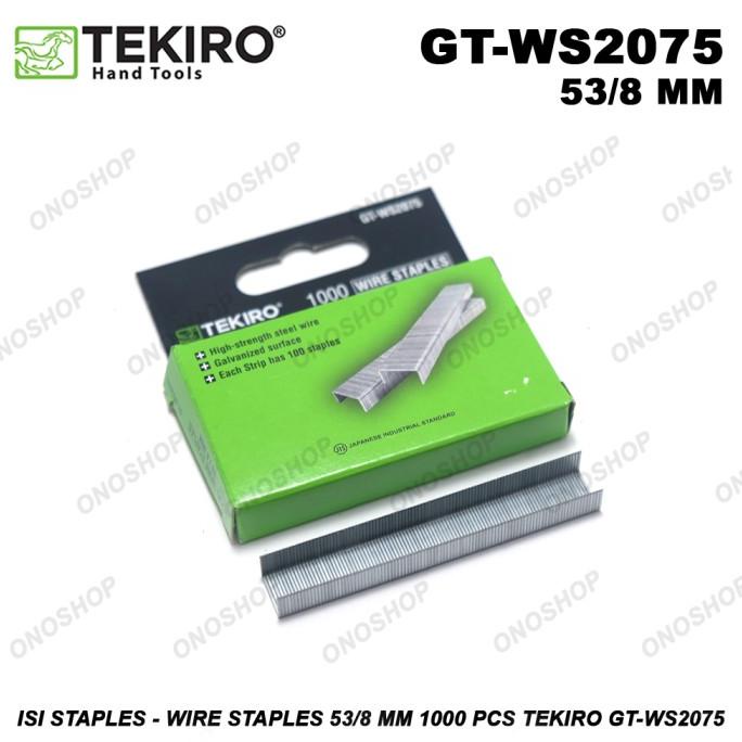 

Isi Staples - Wire Staples 53/8 mm 1000 Pcs Tekiro GT-WS2075 last stok 54PR23