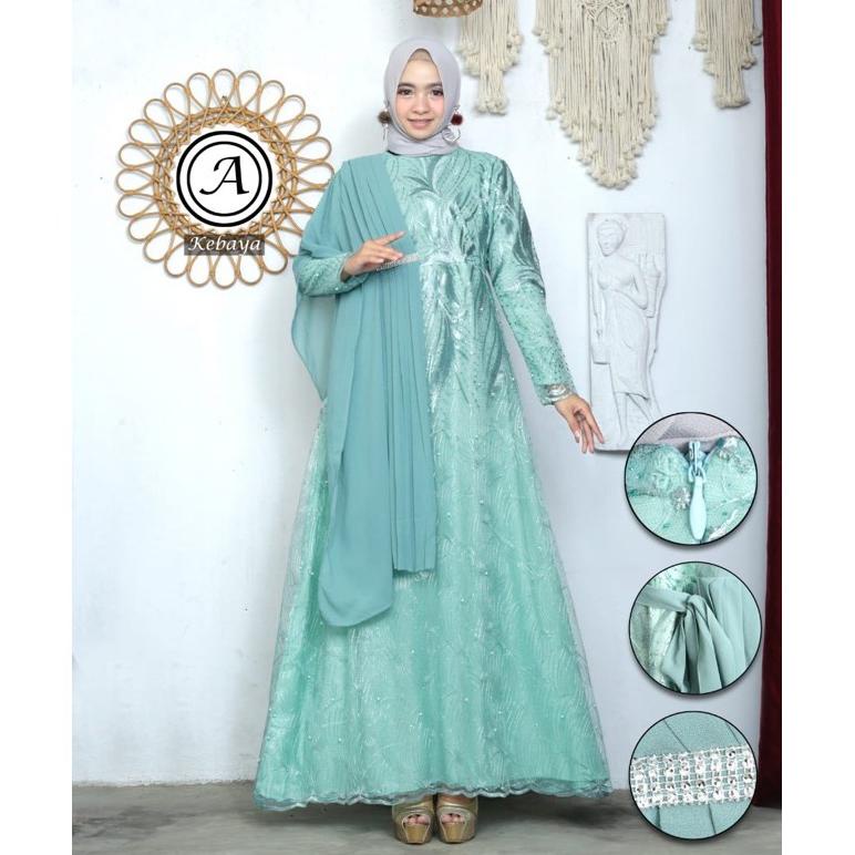 GAMIS TILE SELENDANG/ GAMIS/ GAMIS PESTA/ GAMIS TILE/ GAMIS CERUTY/ GAMIS BRUKAT/ DRESS KONDANGAN