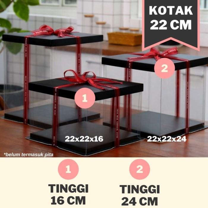 

Cake Box Mika Dus Kue Kotak Kue 22X22 Cm Transparant Pet 055