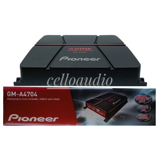 Terlaris Power Amplifier 4 Channel Pioneer Gm-A4704 520 Watt Audio Mobil Car