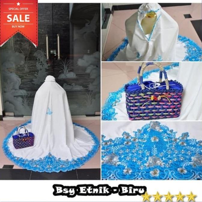 MUKENA BSY BORDIR + TAS ETNIK/MUKENA ANAK/MUKENA BALI/KATUN JEPANG/PAR