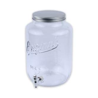 Delicia Original Mason Jar Glass Tank Beverage Dispenser 8.14 Liter