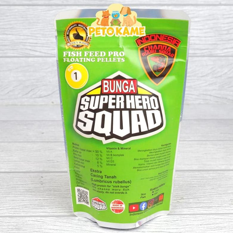 ( BAYAR DITEMPAT ) Pelet BUNGA SUPERHERO SQUAD | Pakan Channa Maru YS Booster Bar Bunga ~