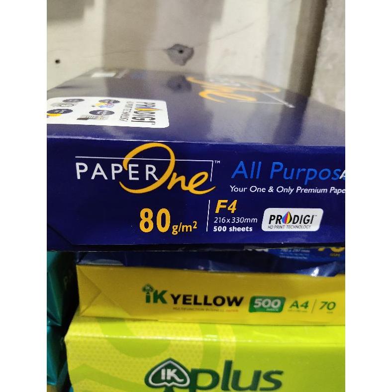 

Miliki - Kertas HVS Folio / F4 80gram Paper One (1 rim) SameDay & ,.