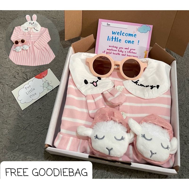 (FREE GODIEBAG) Hampers dress bayi perempuan | Gift Set Baby | Hampers baby girl | Hampers bayi cewe | Kado bayi perempuan | hampers dress