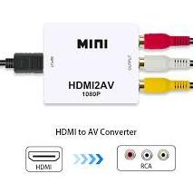 Flash Sale - BISA  HDMI TO AV / MINI BOX HDMI2AV / ANYCAST RCA CONVERTER ADAPTOR / HDMI2AV 