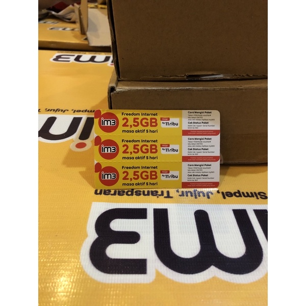 VOUCHER INDOSAT 2,5GB / 5 Hari