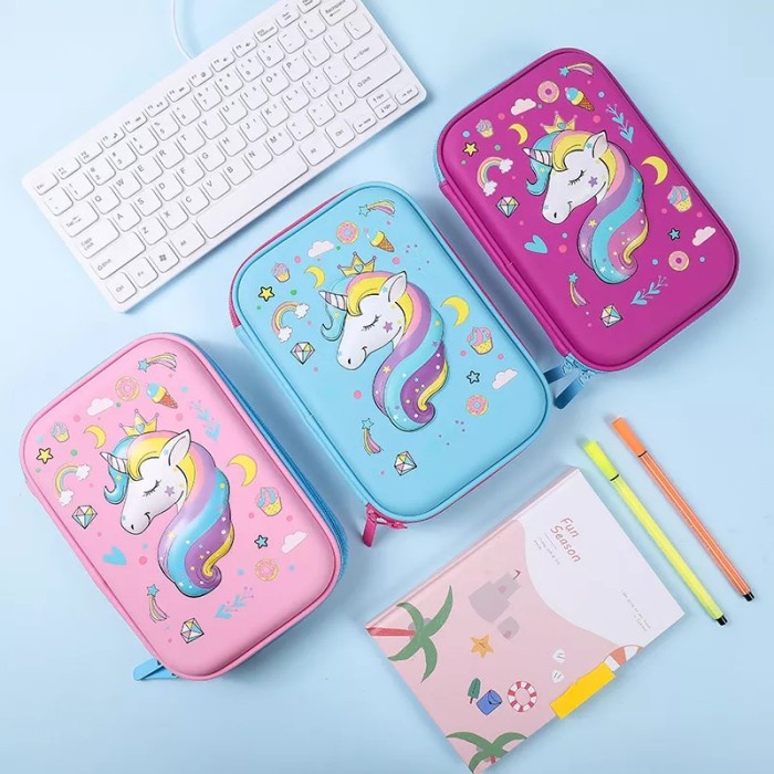 

TERBARU Tempat Pensil Kotak Pensil Anak 3D Timbul Hardcase Unicorn /ALAT TULIS AESTHETIC/ALAT TULIS