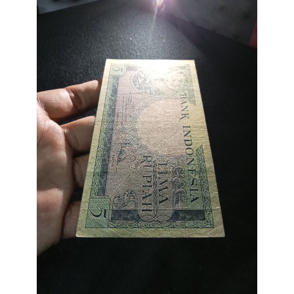 5 rupiah seri hewan kera VF utuh prefik 5QL 32908