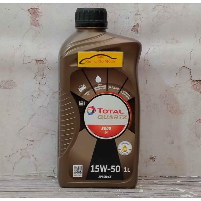 OLI TOTAL QUARTZ 5000 SN 15W-50 1L - OLI TOTAL QUARTZ 5000 15W50 1L pen