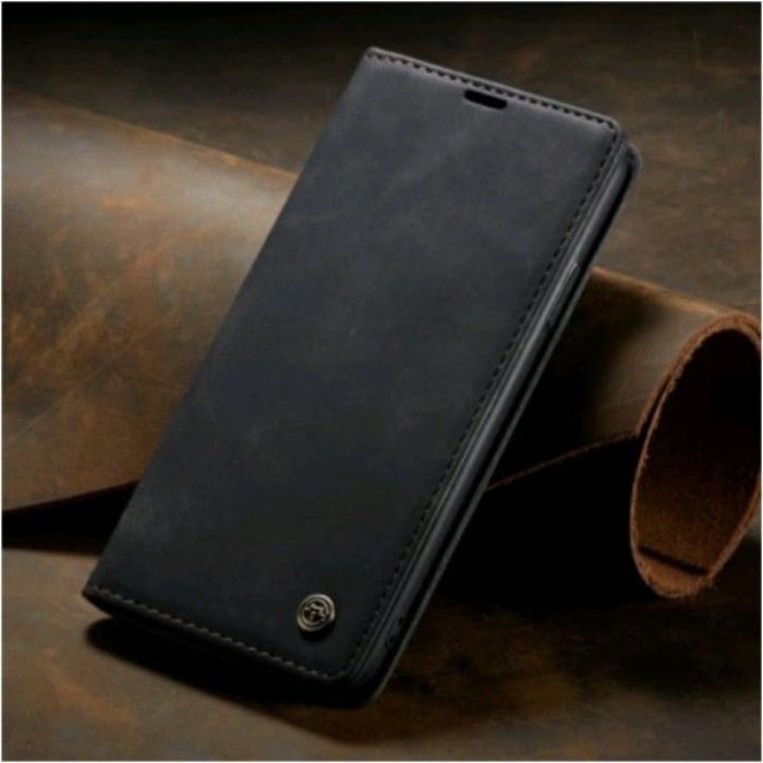 Case OPPO RENO 8T 5G Flipcase Dompet Kulit Leather Premium Cover - Hitam, Reno 8T 5G