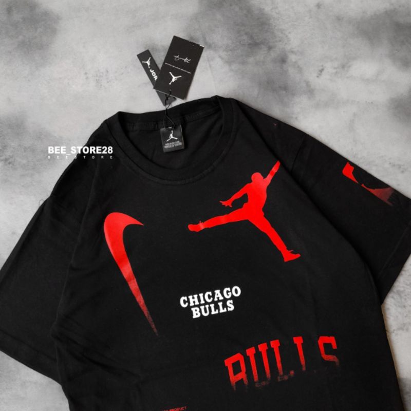 KAOS T-SHIRT JORDAN X CHICAGO BULLS FULLTAG &amp; LABEL