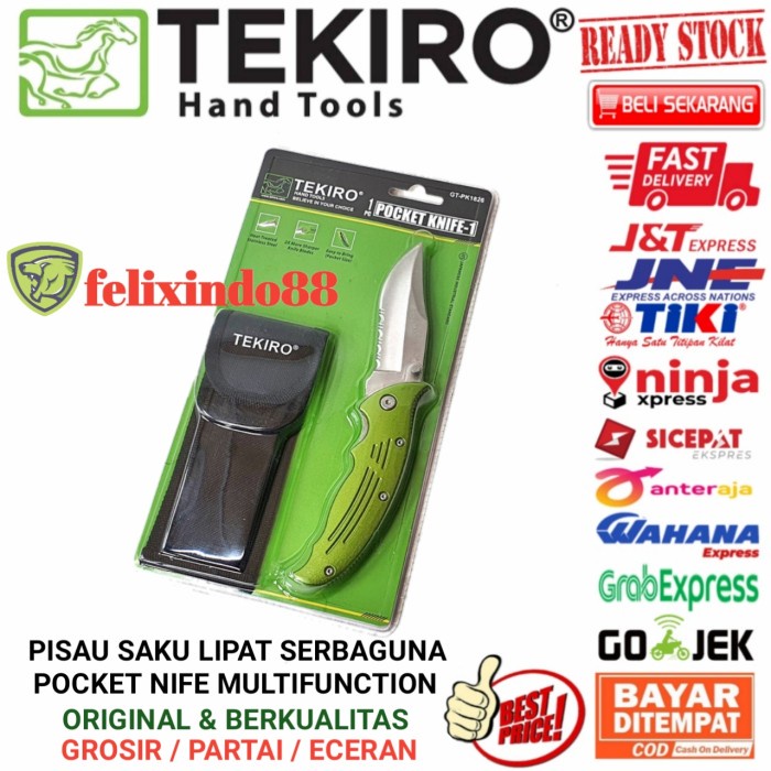 Tekiro Gt-Pk1826 Pocket Knife-1 Besar Pisau Lipat Stainless-1 Besar