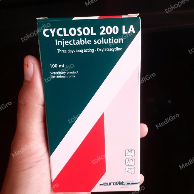 $$$$] Cyclosol 200 LA 100ml Injeksi Long Acting isi Oxytetracycline