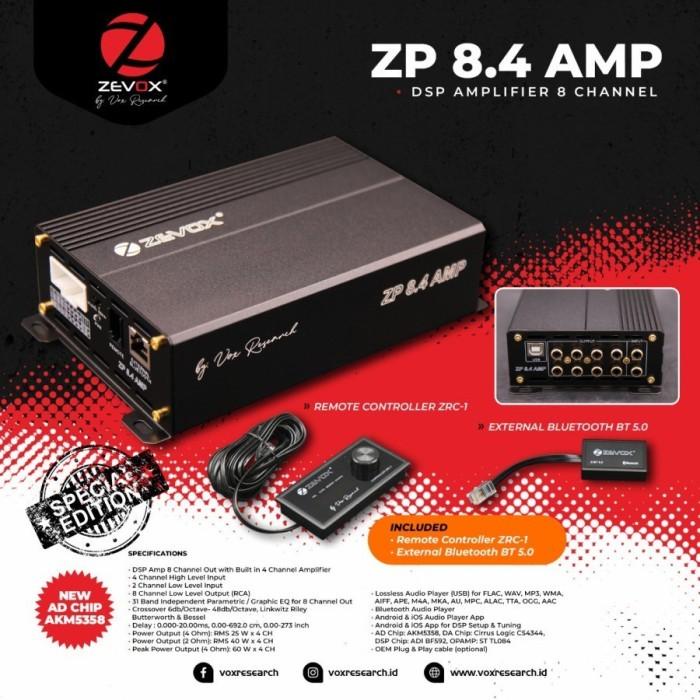 Terlaris Processor Dsp Zevox Zp 8.4 Amp By Vox + Modul Bluetooth + Kontroler