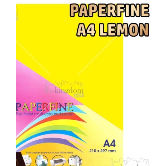 KERTAS HVS A4 WARNA KUNING/HVS 80 GSM/KERTAS 80 GRAM/PAPERFINE A4