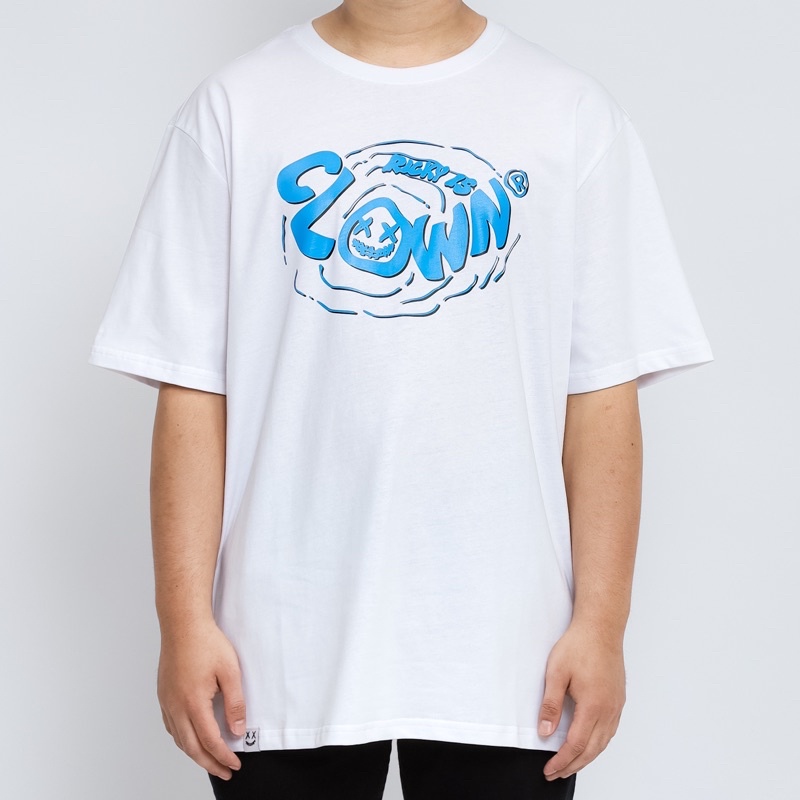 Ricky Is Clown Logo Blue White Tee