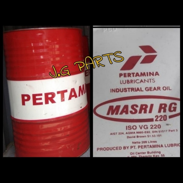 JGPS OLI DRUM MASRI RG220 RG-220 OLI GEAR & BEARING INDUSTRY PERTAMINA
