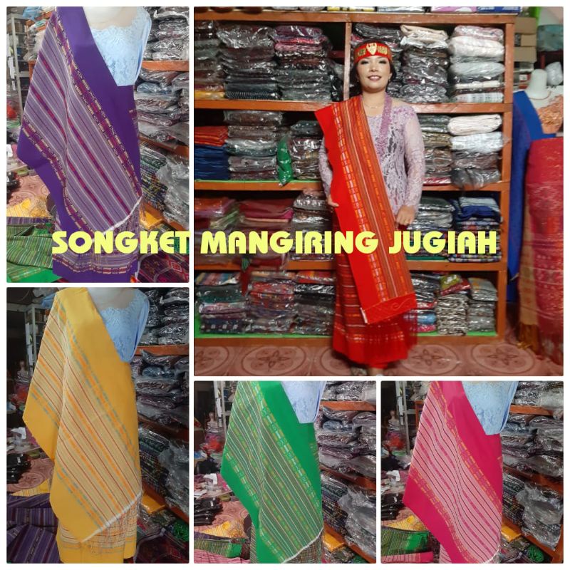 SET SONGKET BATAK SARUNG SELENDANG TENUN ULOS MANGIRING JUGIA