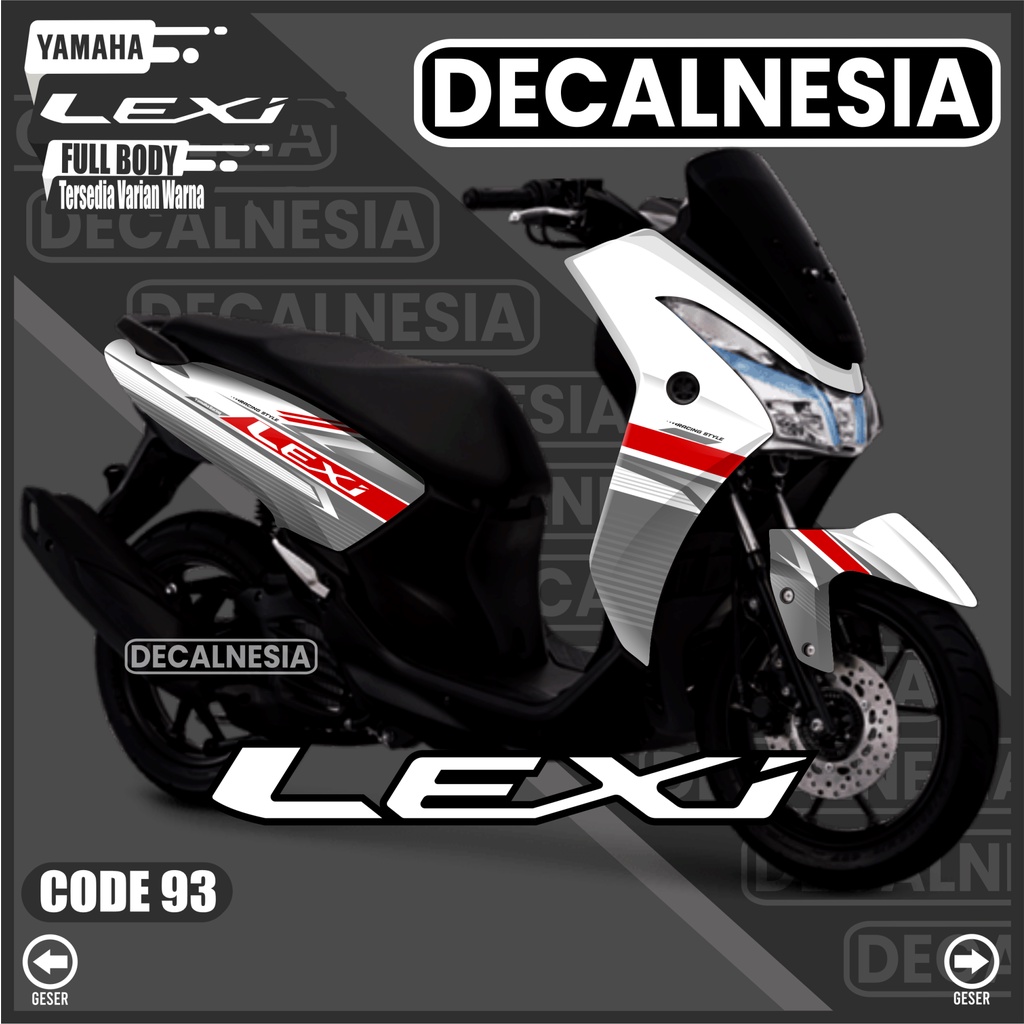 Decal Stiker Motor Lexi Full Body Sticker Yamaha S ABS Variasi Racing Modifikasi Simple Decalnesia K