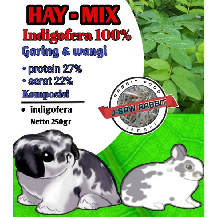 Hay indigofera kering || pakan kelinci & Guinea pig murah