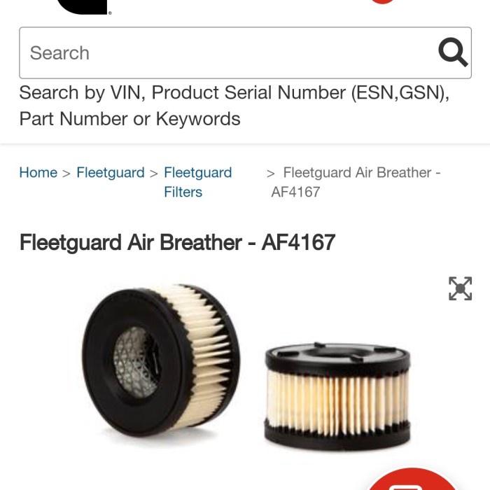 MLSI Air Filter Fleetguard AF4167 421-60-35170