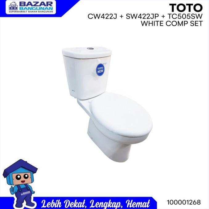 Closet Kloset Toilet Duduk Toto Cw422J Sw422Jp / Cw 422 J Sw Jp Tc505S