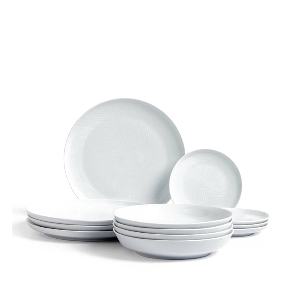 Ticarts Tableware Dinner Set Haze Coupe - Piring Makan Set Keramik Porcelain Aesthetic Estetik