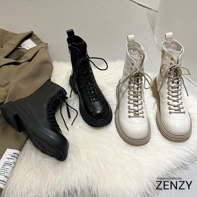 Promo TZS Zenzy Premium Ohmhye Korea Design - Sepatu Boots Wanita