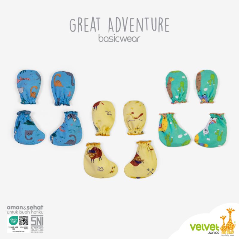 Velvet Junior Sarung Tangan Kaki dan Topi