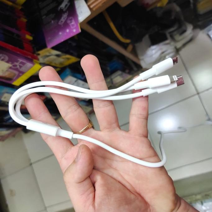 KABEL HK QUICK CHARGER 3in1 3.1A CA-D23 (TYPE-C & USB-A INPUT) MANTUL
