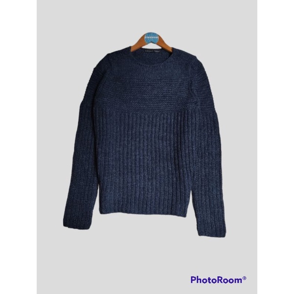SWEATER RAJUT ZARA MAN KNITWEAR PRIA WANITA VINTAGE SWEATER SECOND