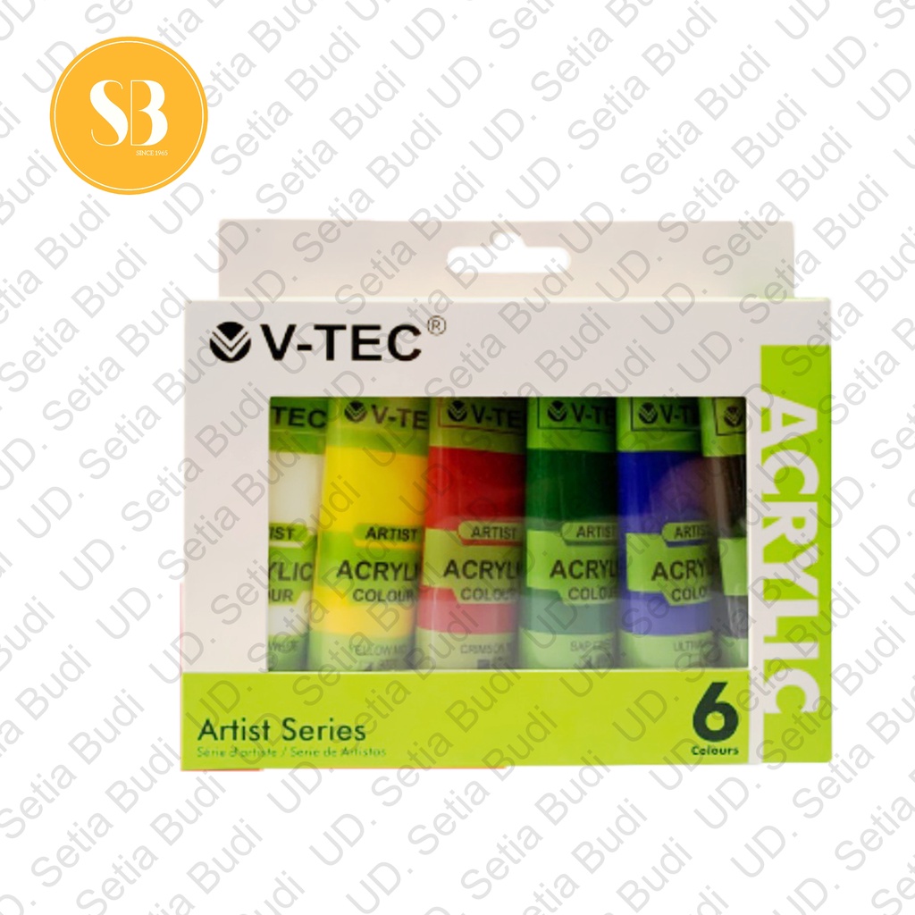 Cat Akrilik Vtec Acrylic Colours Set 6 Warna 6ML VT-635A