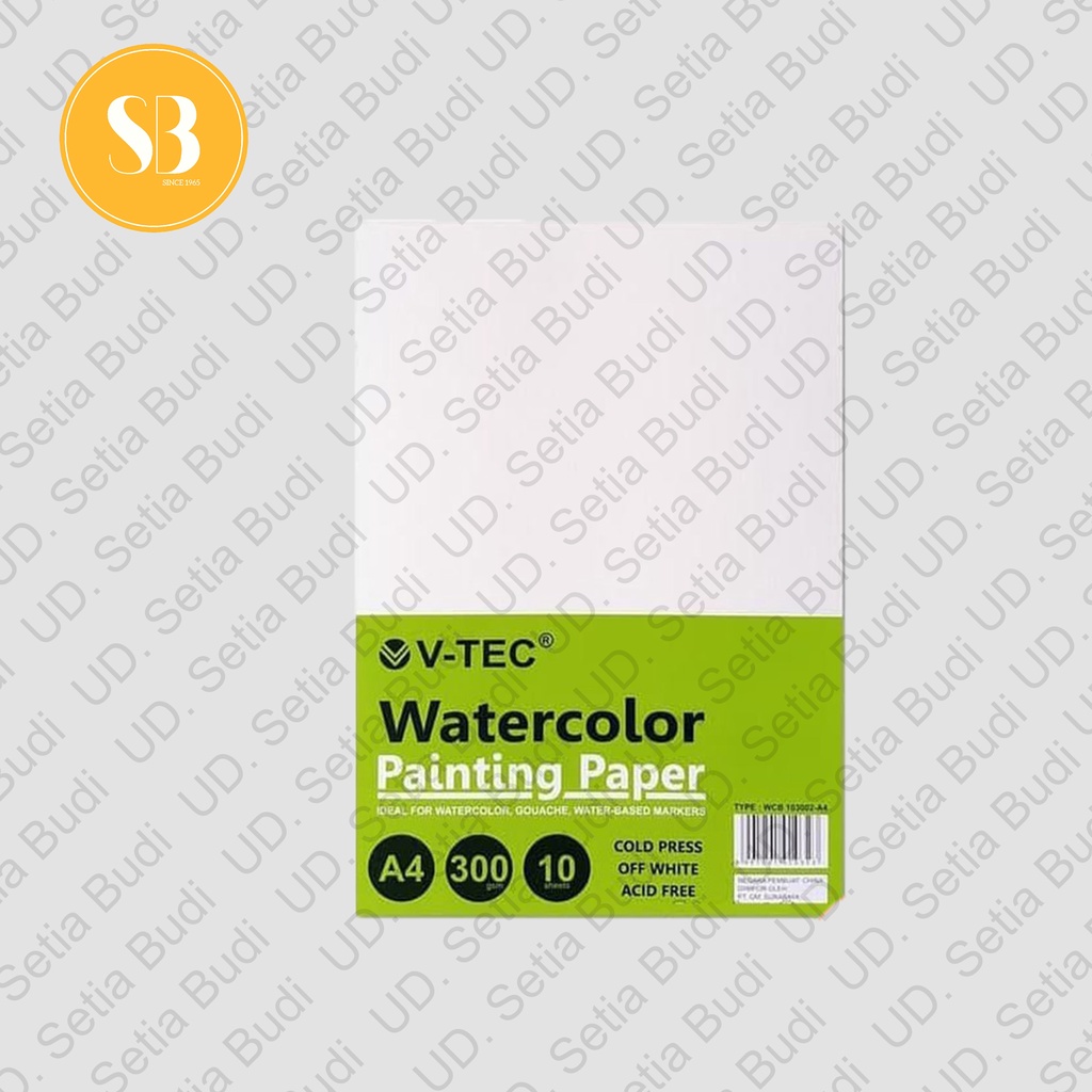 V-Tec Watercolor Paper A4 300GSM Cold Pressed WCB 103002